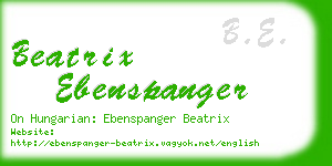 beatrix ebenspanger business card